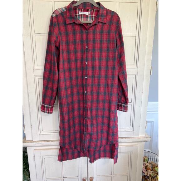 Artisan De Luxe size large plaid flannel shirt dress - Picture 3 of 8